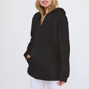 Pond Los Angeles Essential Hoodie Black size small airplane airport travel sleep